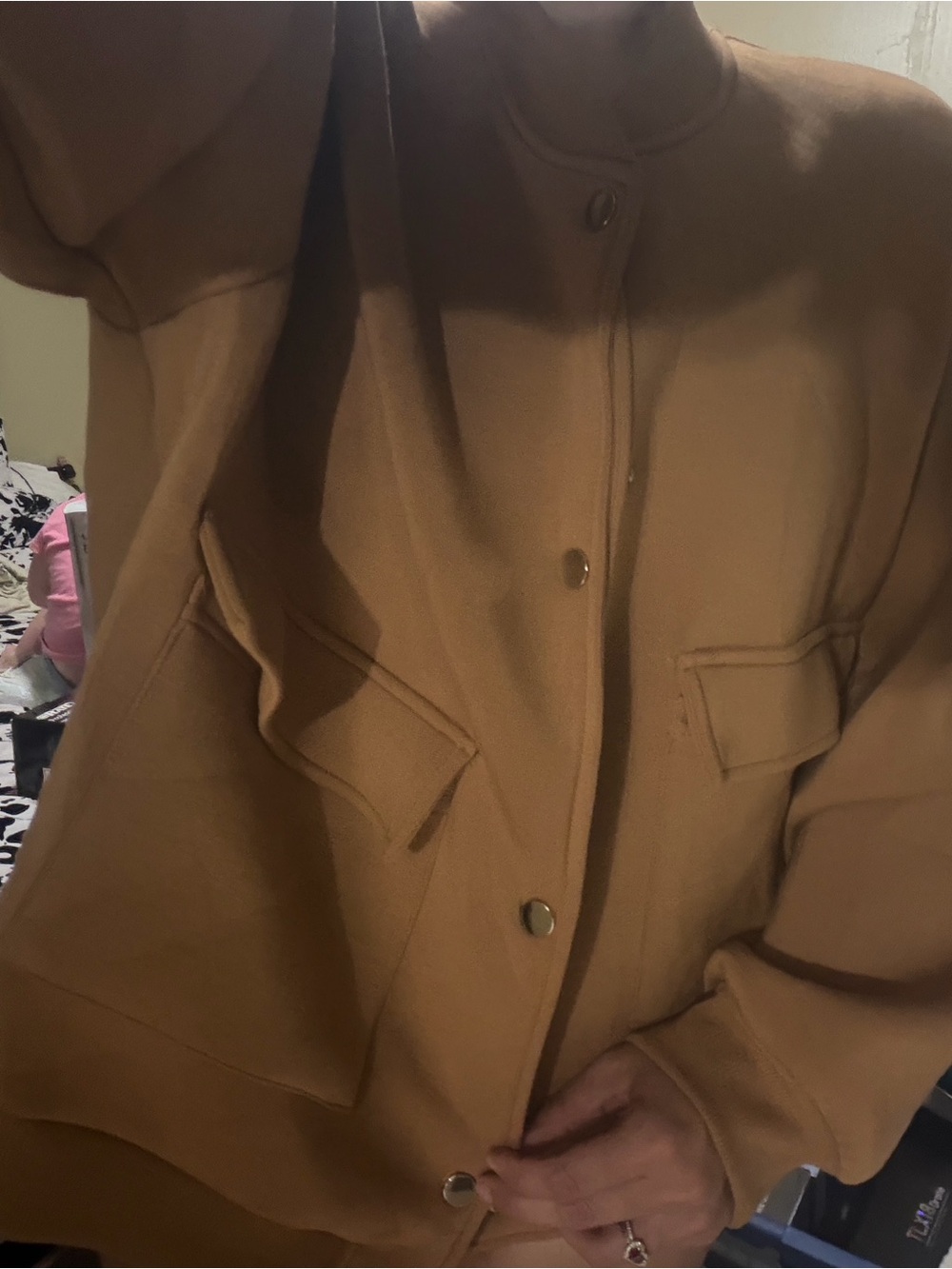 Women’s XXL Camel Brown Snap Front Jacket – New With Tags